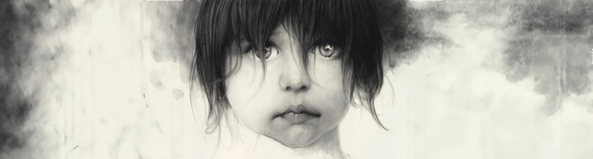 pencil drawing of a girl's face