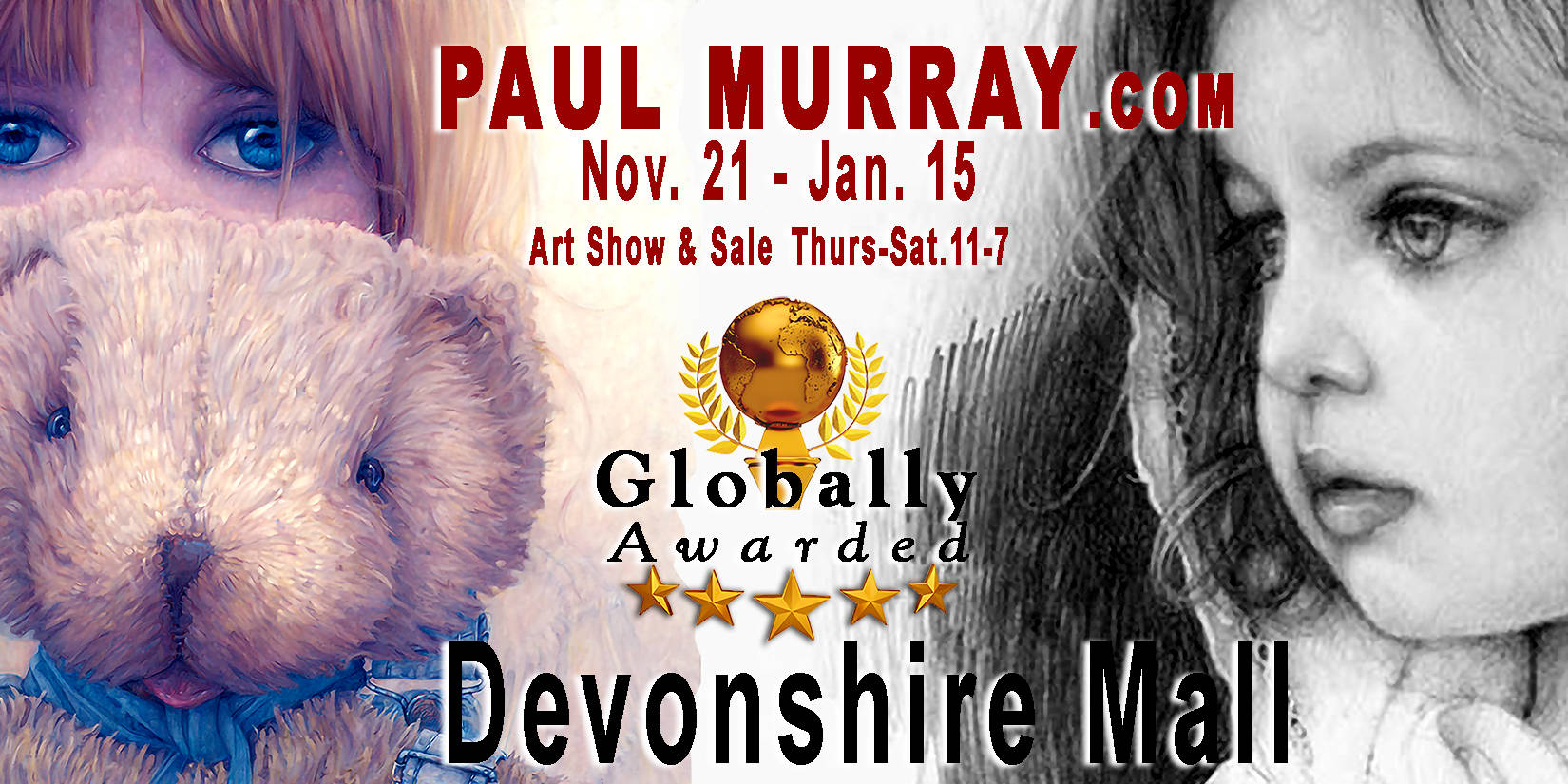 Devonshire Mall Art Sale - November 21st 2024 to January 15th, 2025. Thursdays through Saturdays 11-7 