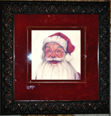 Santa Original pastel framed
