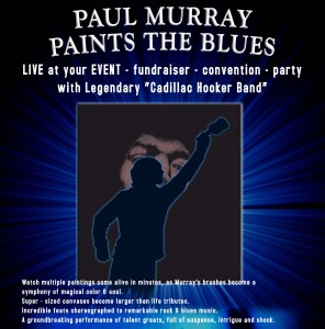 Read more about the article Paul Murray Powerful performance painting to Legendary Band