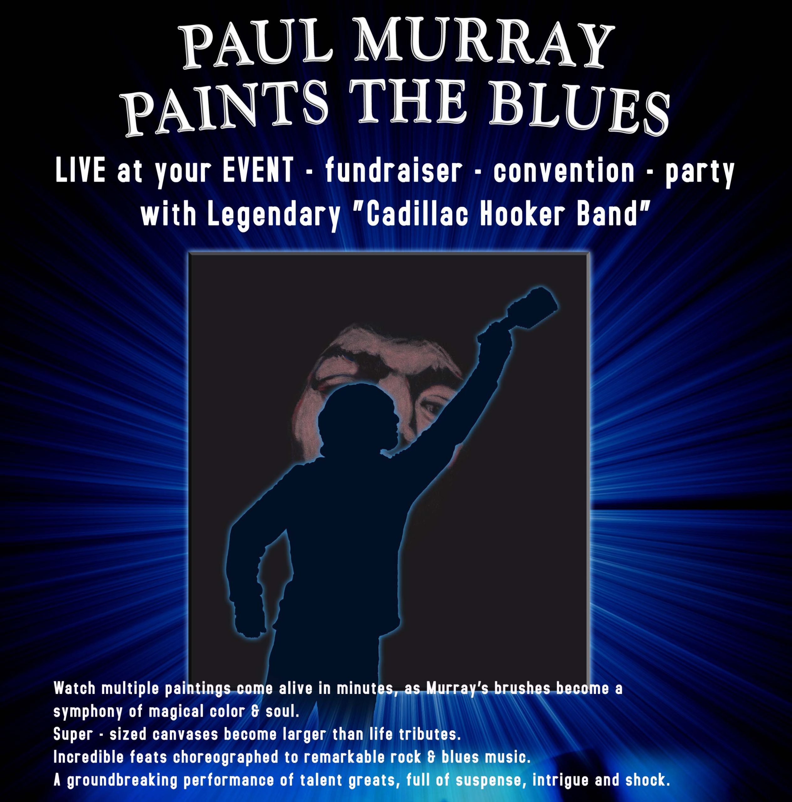 You are currently viewing Paul Murray Powerful performance painting to Legendary Band