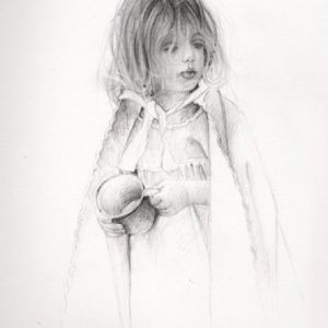 Zoe’ Full Mouth with Cape Pencil Study